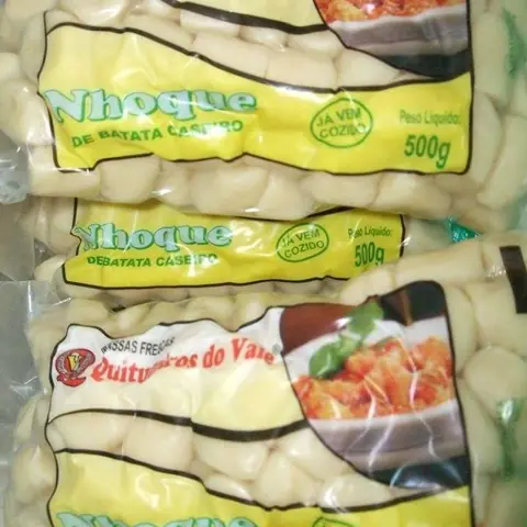 Pacotes de nhoque de batata caseiro Quituteiros do Vale