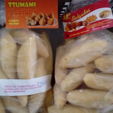 Salgados embalados